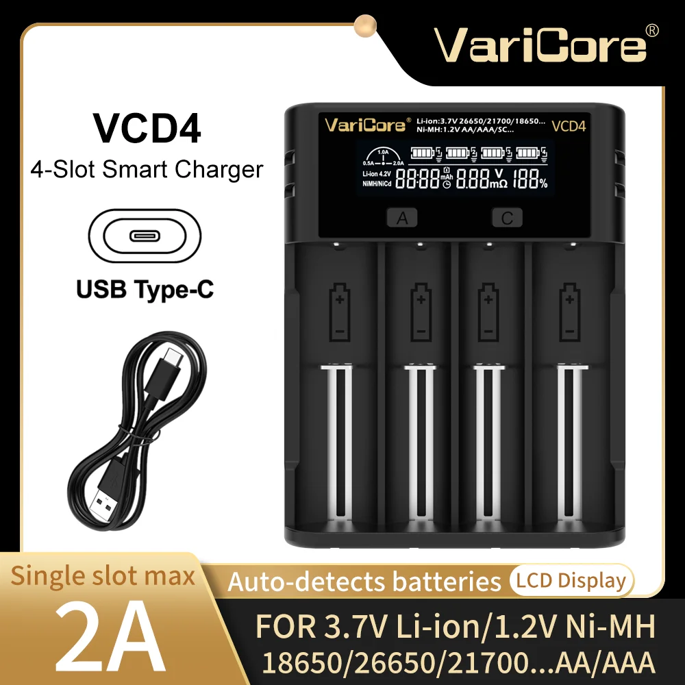 Recensione e guida completa al caricabatterie VCD4 per batterie NiMH e Li-ion