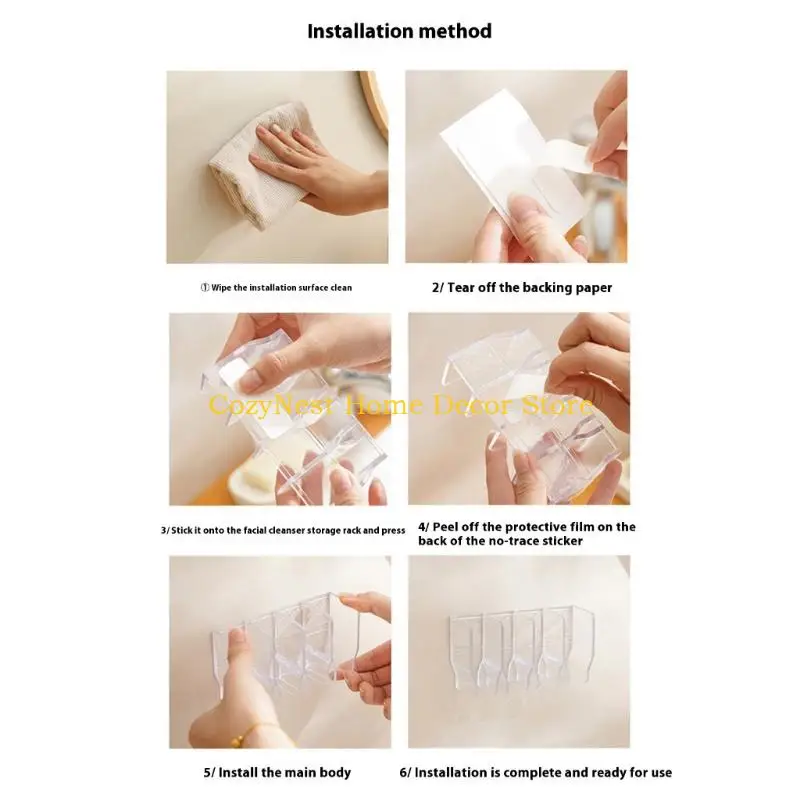 92MF Shower Storage Rack With Drainage Hole Multi Tiers Bathroom Shelf for Toiletries