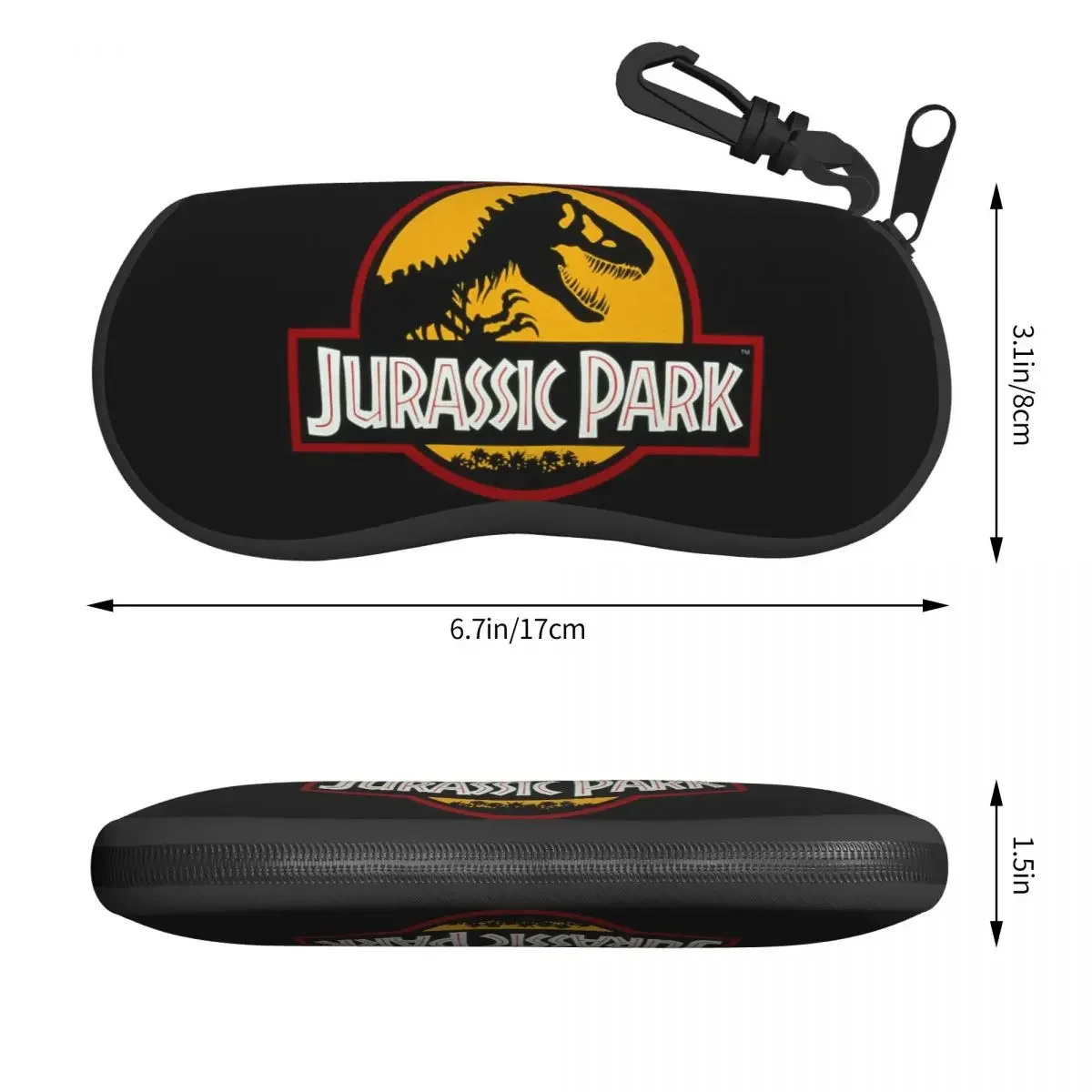 Jurassic Park Ancient Animal Sunglasses Case Neoprene Zipper Giant Dinsaur Shell Eyeglass Case Protective Box For Glasses