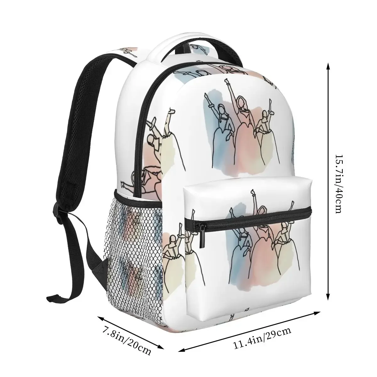 Schuyler Sisters Design Backpacks Boys Girls Bookbag Children School Bags Cartoon Kids Rucksack Shoulder Bag Large Capacity