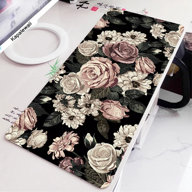 Mauspad Blumen kunst Computer xxl Tastatur Mauspad Wildblume Schreibtisch matte PC Gamer Teppiche Bรผro Teppich Home Tisch xl Mause Mausepad