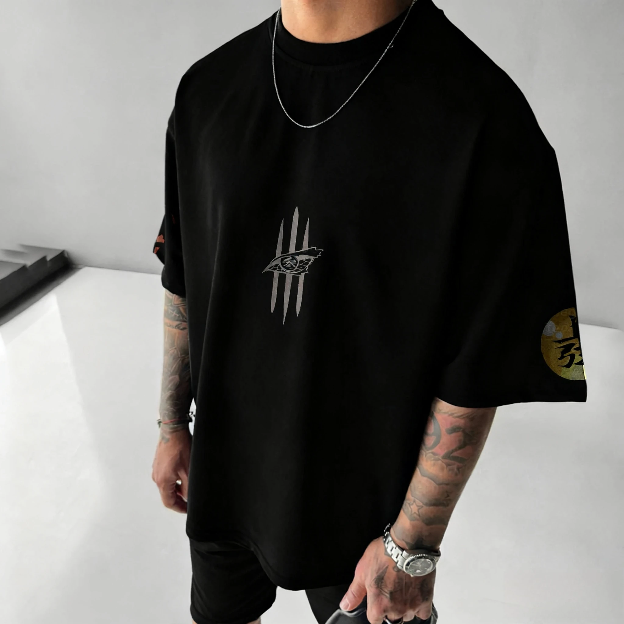 Camiseta con estampado creativo de Demon Slayer Anime Douma 2026 para hombre, novedad de verano, tendencia urbana de Hip Hop, Top informal holgado Y2K para padres e hijos