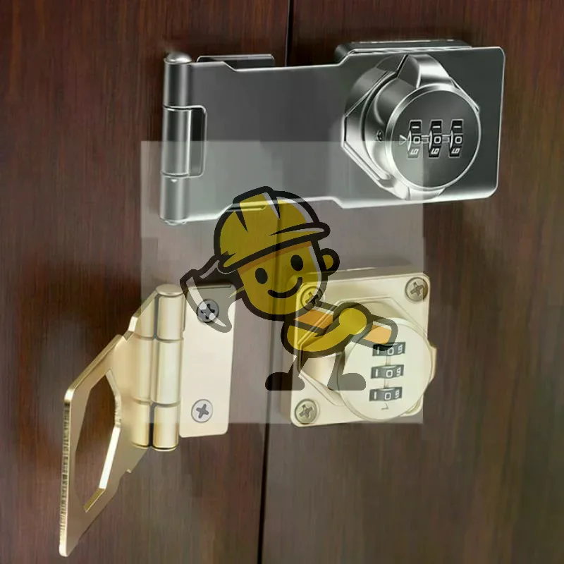 Cabinet Password Lock Drawer Lock 3-Digit Combination Password Lock Security Door Bolt Anti-theft Household Cabinet Hardware