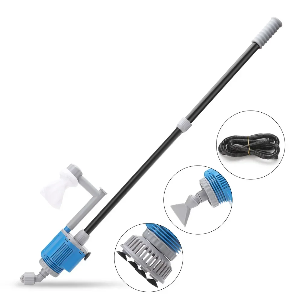 

20/28W Electric Aquarium Fish Tank Water Change Pump Aquarium Cleaning Tool Water Changer Gravel Cleaner Siphon Filter Pump