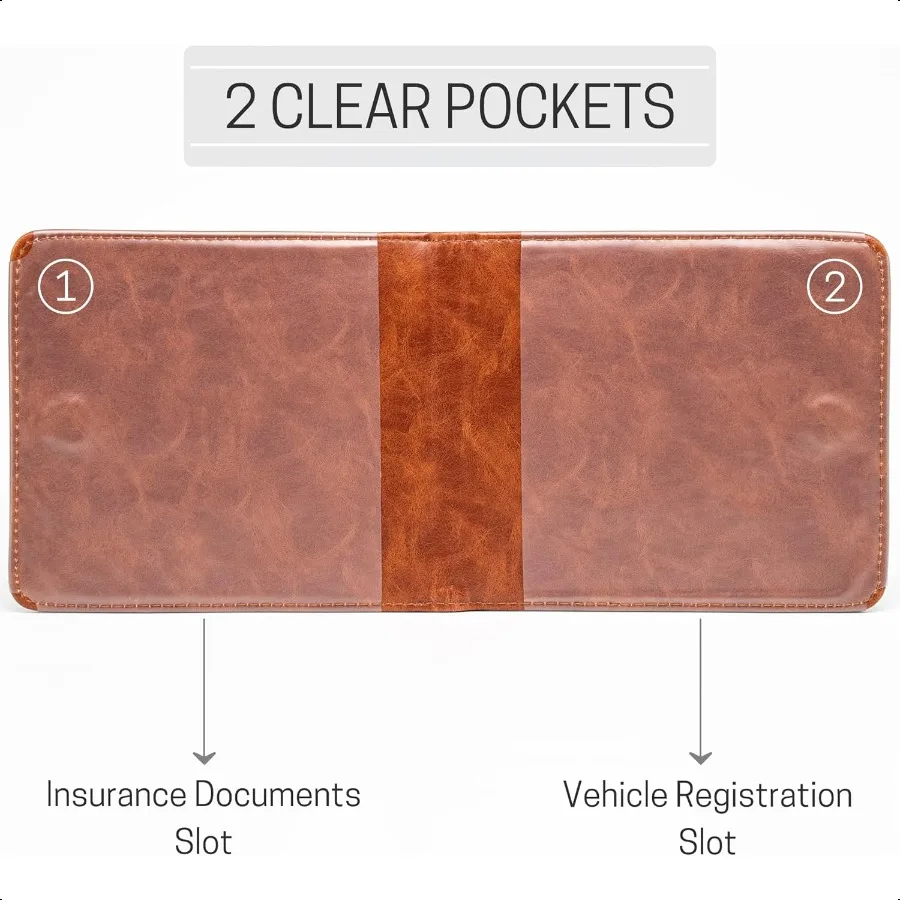 Porta documenti per auto con registrazione e assicurazione, porta documenti con chiusura magnetica, porta guanti per veicolo, portafoglio per SUV Mo