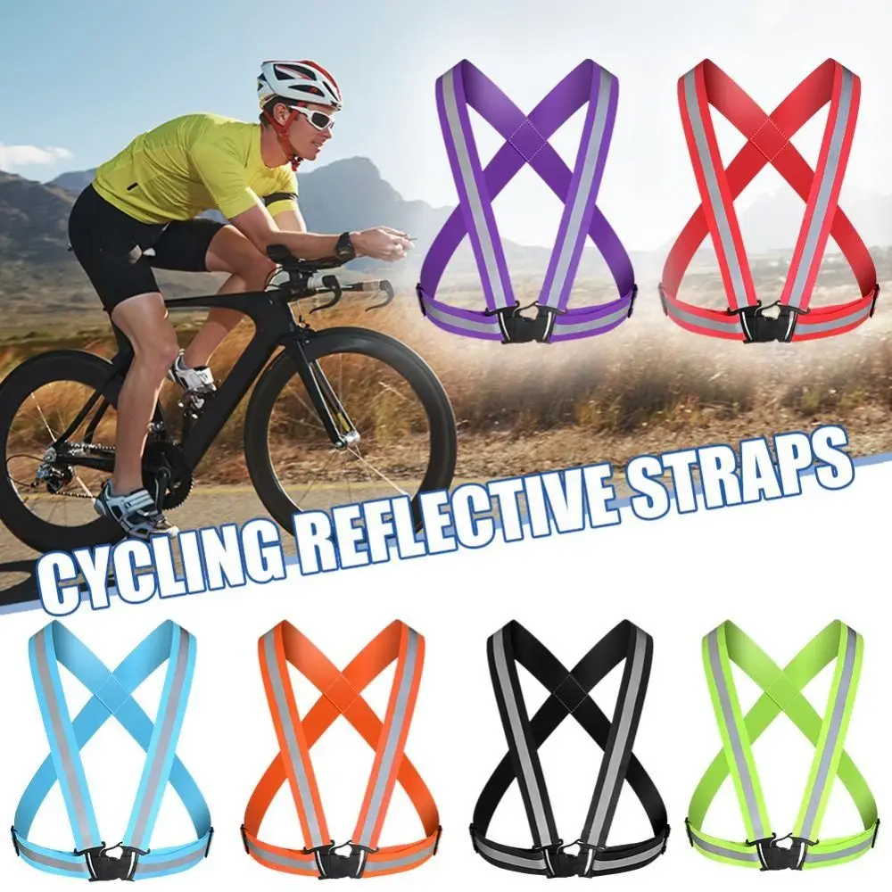 High Visibility Highlight Reflective Straps Multicolors Breathable Safety Vest Elastic Band Construction Work Safety Protection
