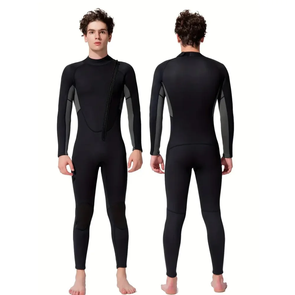 

2025 Premium Front-Zip Wetsuits Men - Durable, Elastic, Warm, Wear-Resistant, with Knee Pads | Diving Suit 5mm