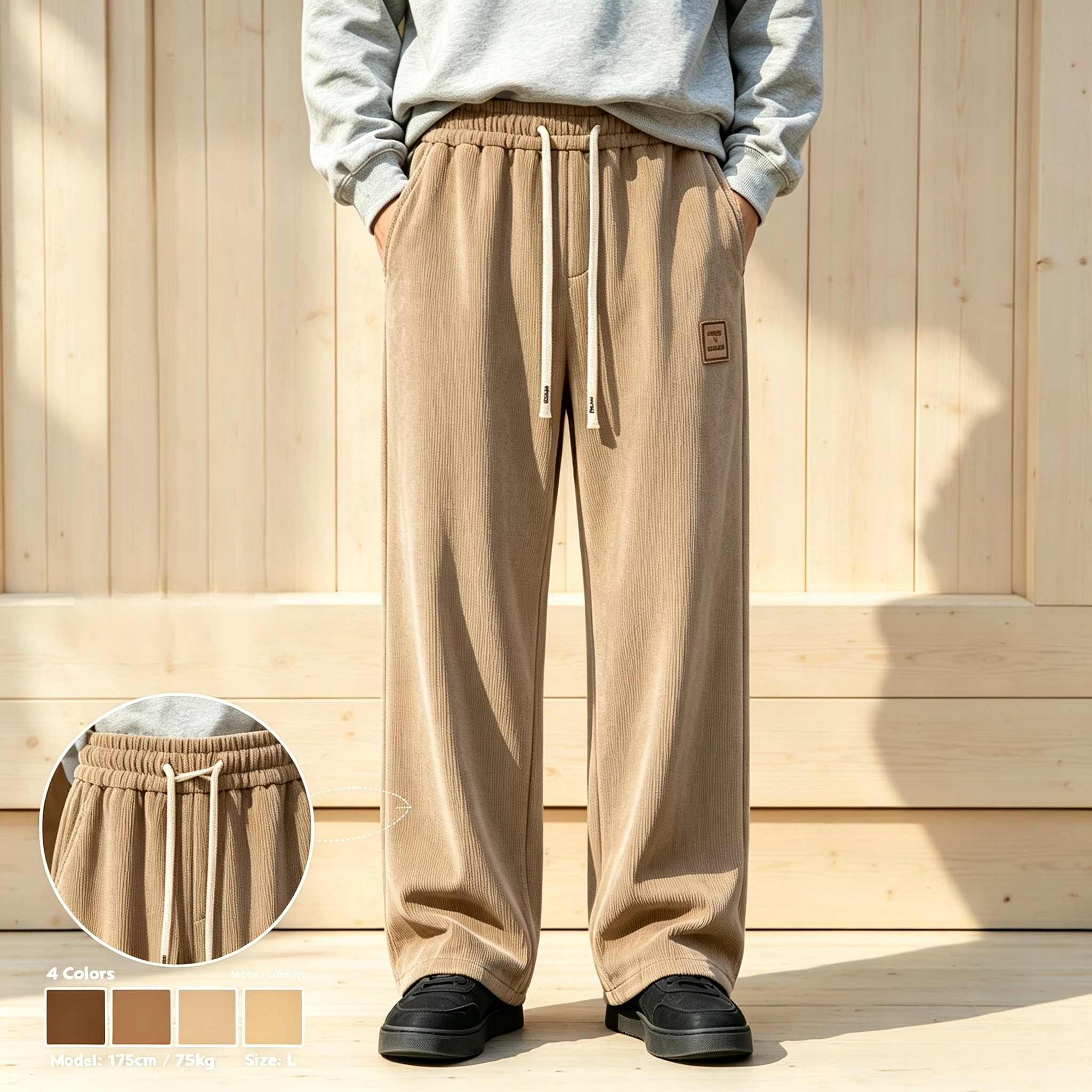 Herren Composite-Fleece Freizeithose, Kältehose, Arbeitskleidung, Jogginghose und Sweatpants für Männer – Detail 8