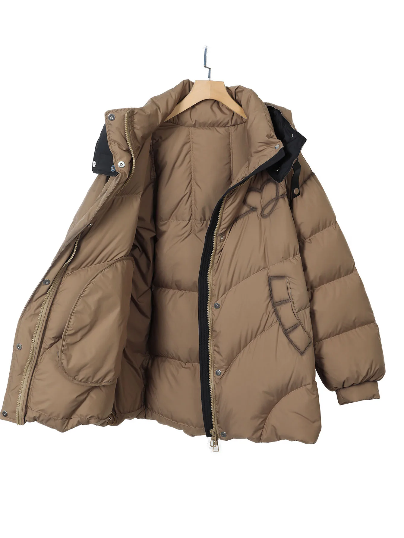 2025 New Maomaokong Luxury Spray color Women's Winter Puffer Coat Vest Brand Warm down Jacket with hood Clothing