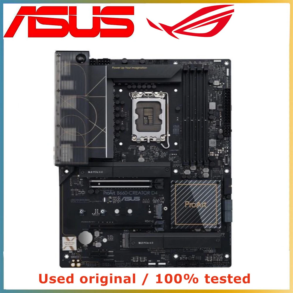 For ASUS ProArt B660-CREATOR D4 Motherboard LGA1700 DDR4 B660 ATX Mainboard Core 12th-14th Gen CPU PCIe 5.0 M.2 2.5G LAN ATX