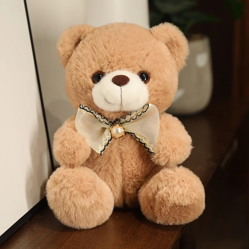 9 Colors Kawaii Bow Tie Bear Cute Teddy Bear Plush Toys Stuffed Soft Bear Doll Boys&Girls Appease Doll Kids Baby Birthday Gift