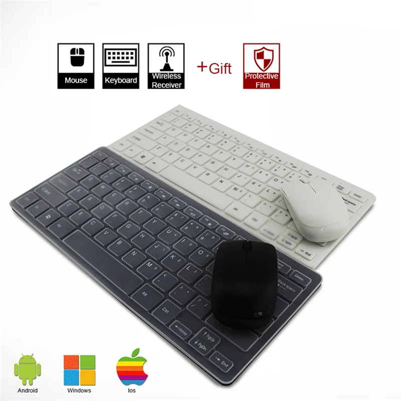 

CHYI Wireless Keyboard And Mouse Set Mini Portable Slim Ergonomic Keypad And Mouse Combo With Usb Receiver For Computer Laptop