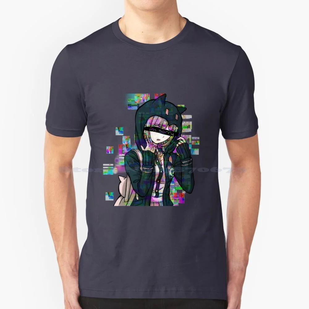 Glitch Chiaki Nanami T Shirt 100% Cotton Tee Danganronpa Chiaki Nanami Sdr2 Anime Glitch Aesthetic Traitor