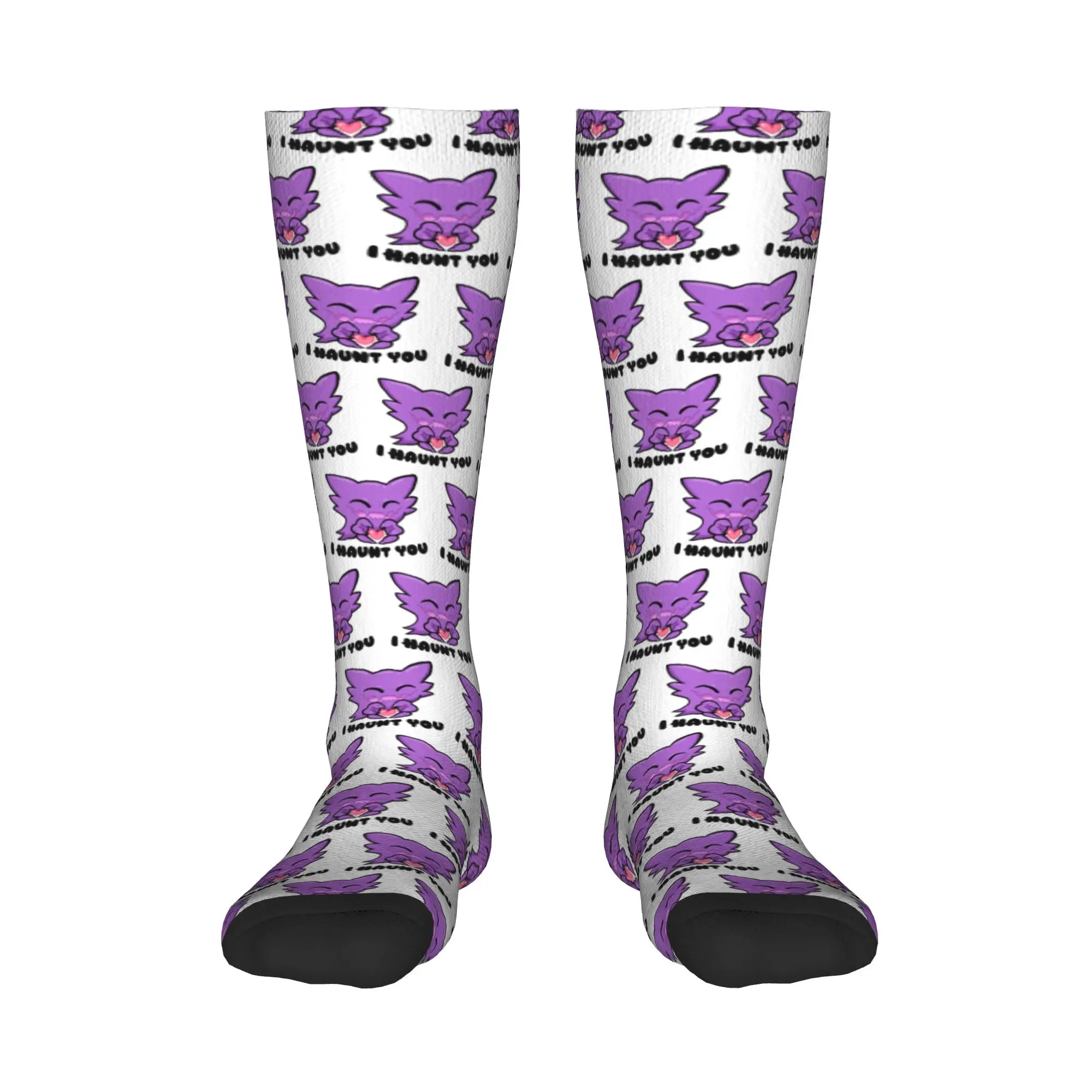 All Seasons Crew Stockings Haunter I Haunt You Socks Harajuku Crazy Hip Hop Long Socks Accessories for Men Women Christmas Gifts