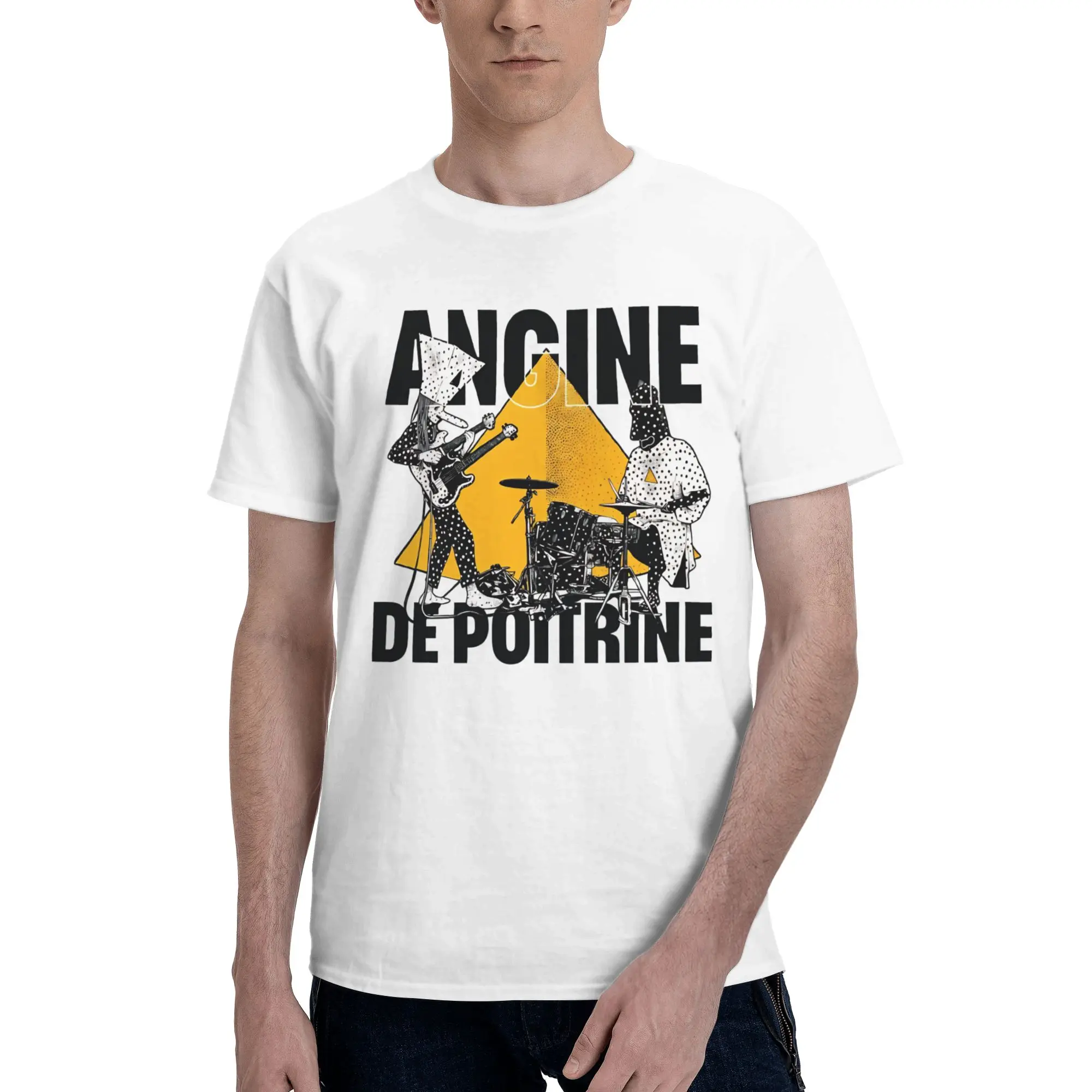 Angine de Poitrine Band Merch Men Women T Shirts Pure Cotton Tee Graphic  T-shirt Clothes