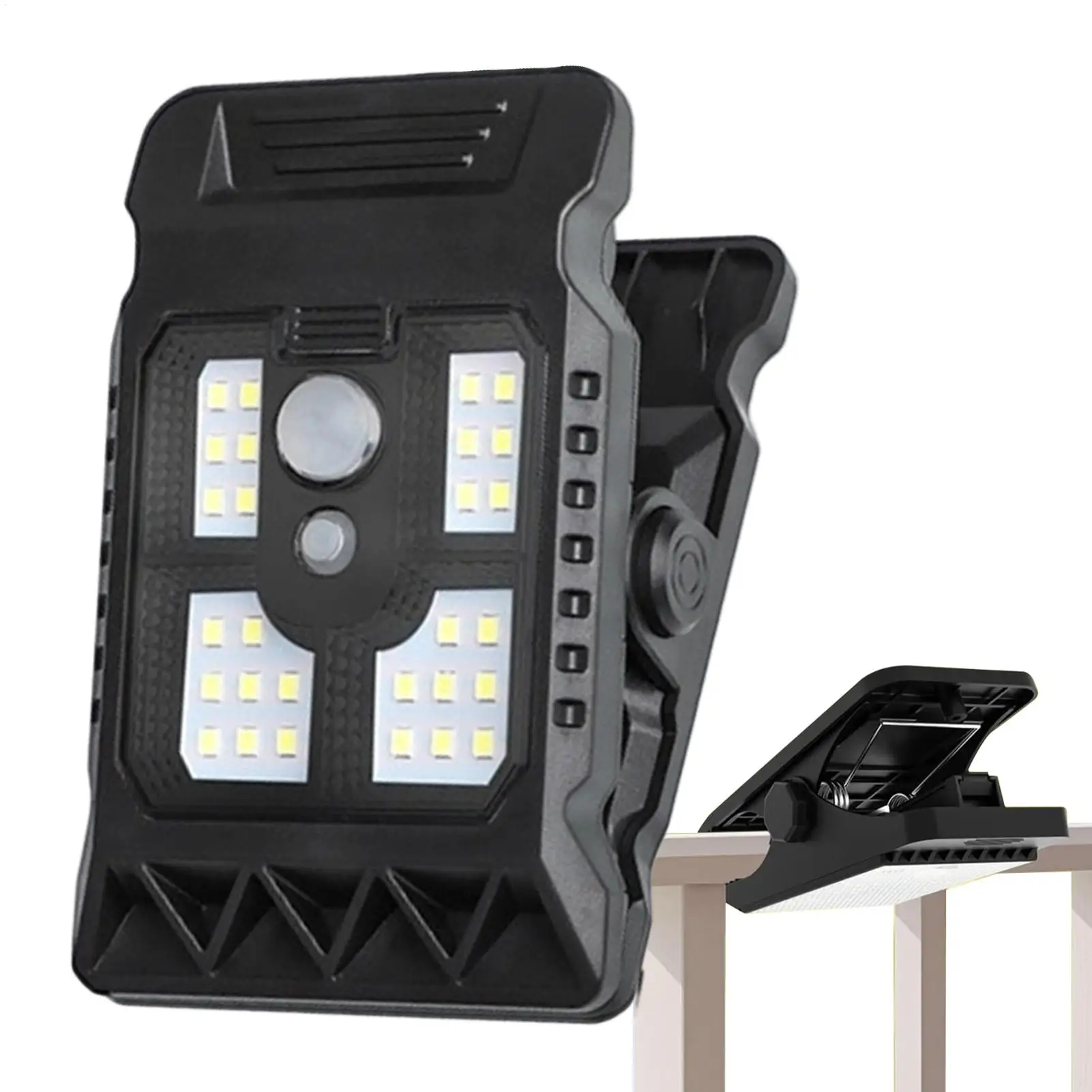 Gutter Lights Solar Powered Motion Sensor Waterproof 3-Mode Portable LED Solar Fence Lights for Yard Garden Patio Porch Balcony