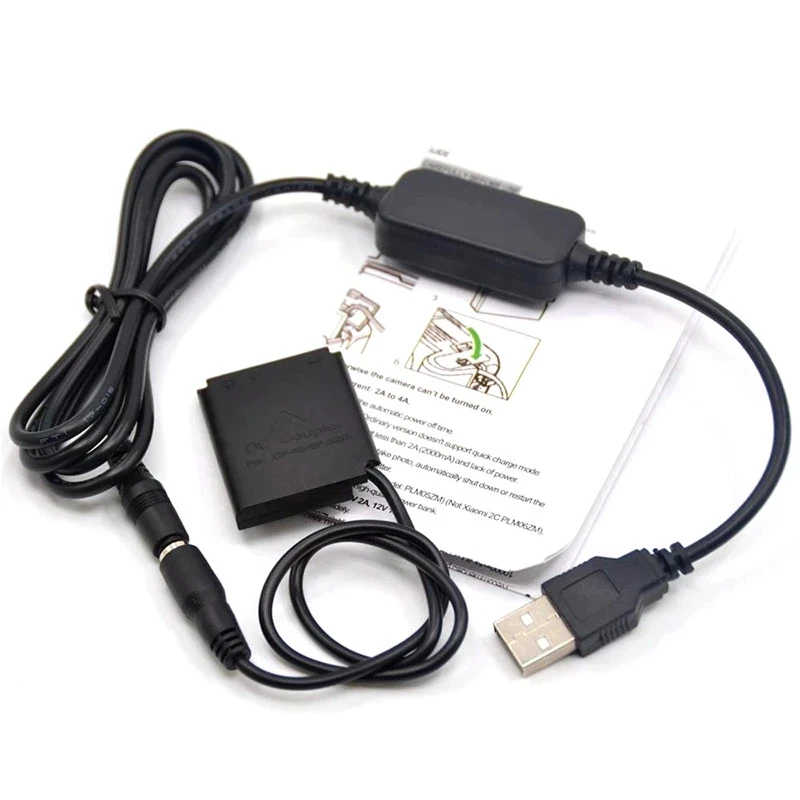 EP-62D DC Coupler EN-EL10 Dummy Battery&DC Cable to USB fit for Nikon Coolpix S210 S200 S220 S500 S600 S700 S3000 S4000 Camera