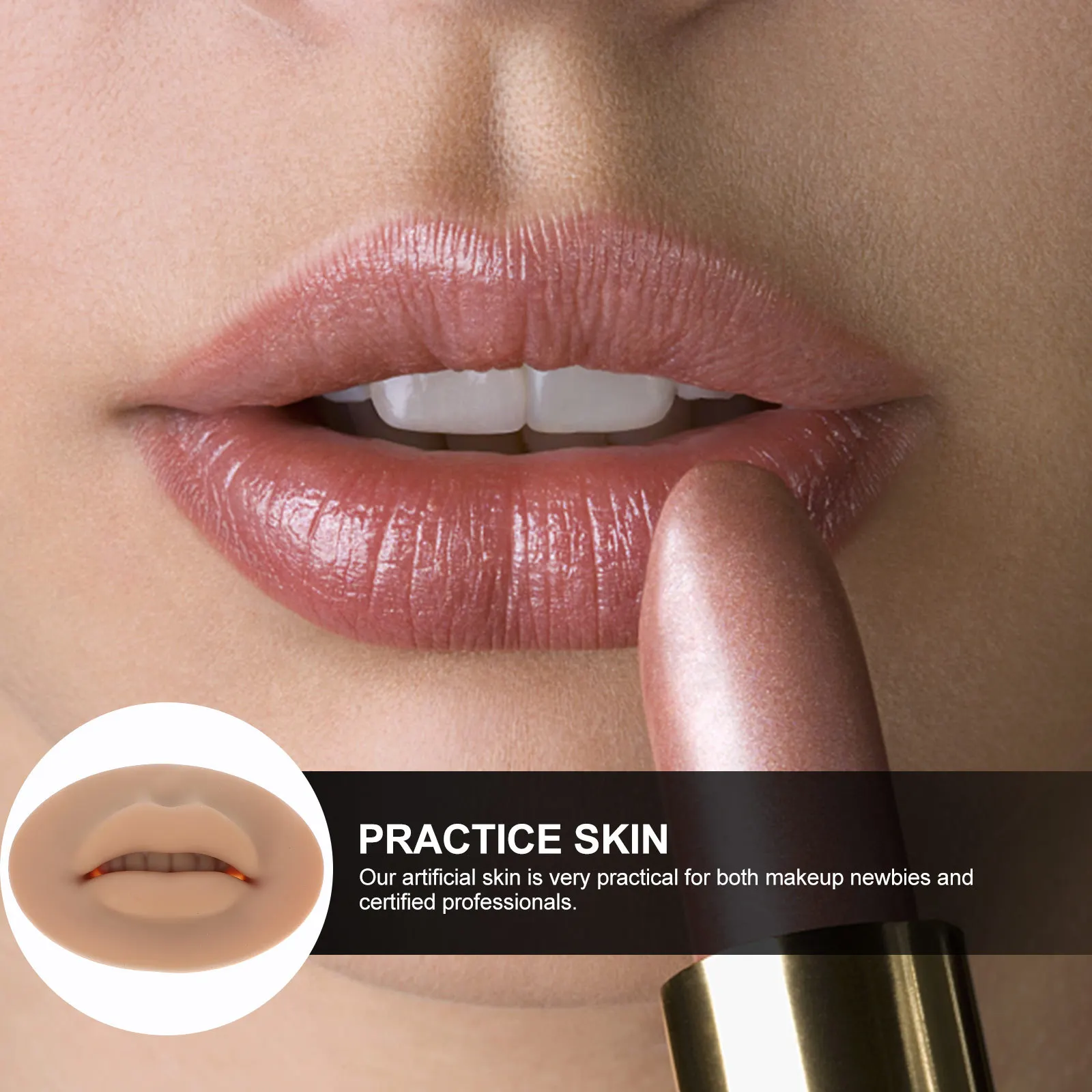 

Silicone 5d Makeup Practice Skin Mold Thick Reusable Makeup Training Tool for Face Embroidery Head Mold Fake Skin for Practice