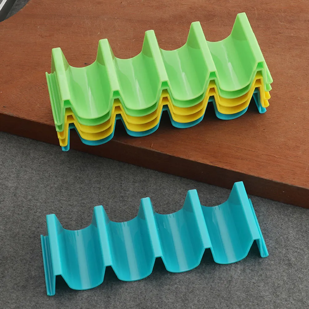 

2pcs Plastic Taco Racks Holders Stands For Burritos Sandwiches Mexican Pancakes Home Kitchen Bbq Use Pp Material Taco