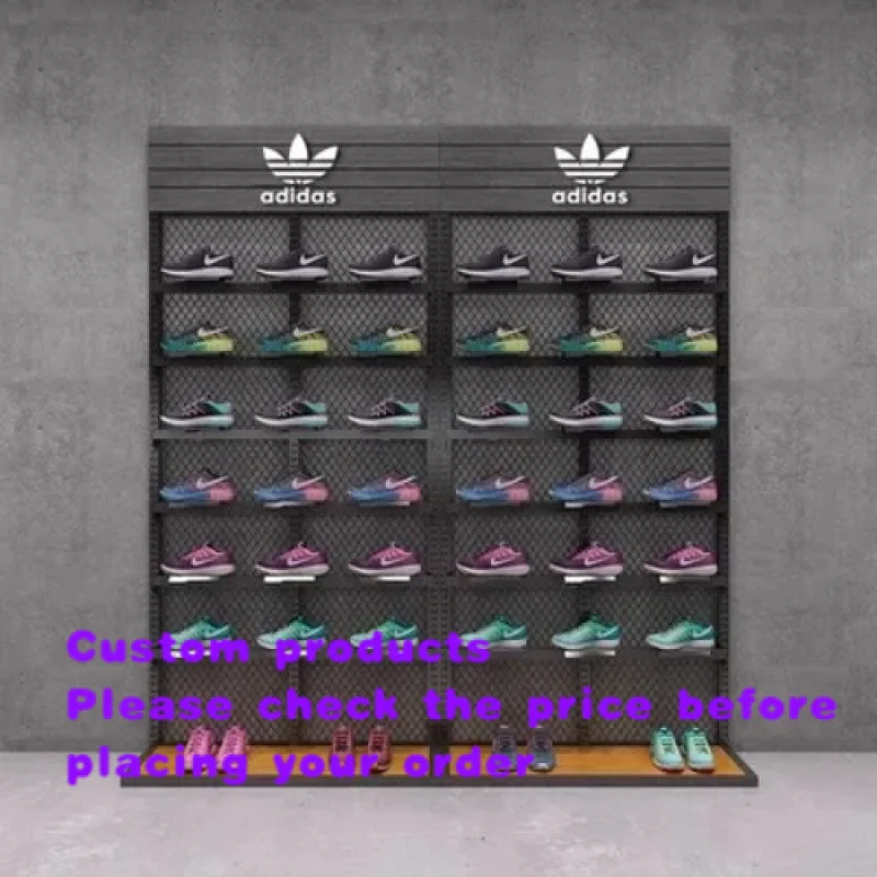custom.Custom Mall Shelves Men's Clothing Display Shelf Sports Shoes Display Rack Combination Levitating Shoes Displ