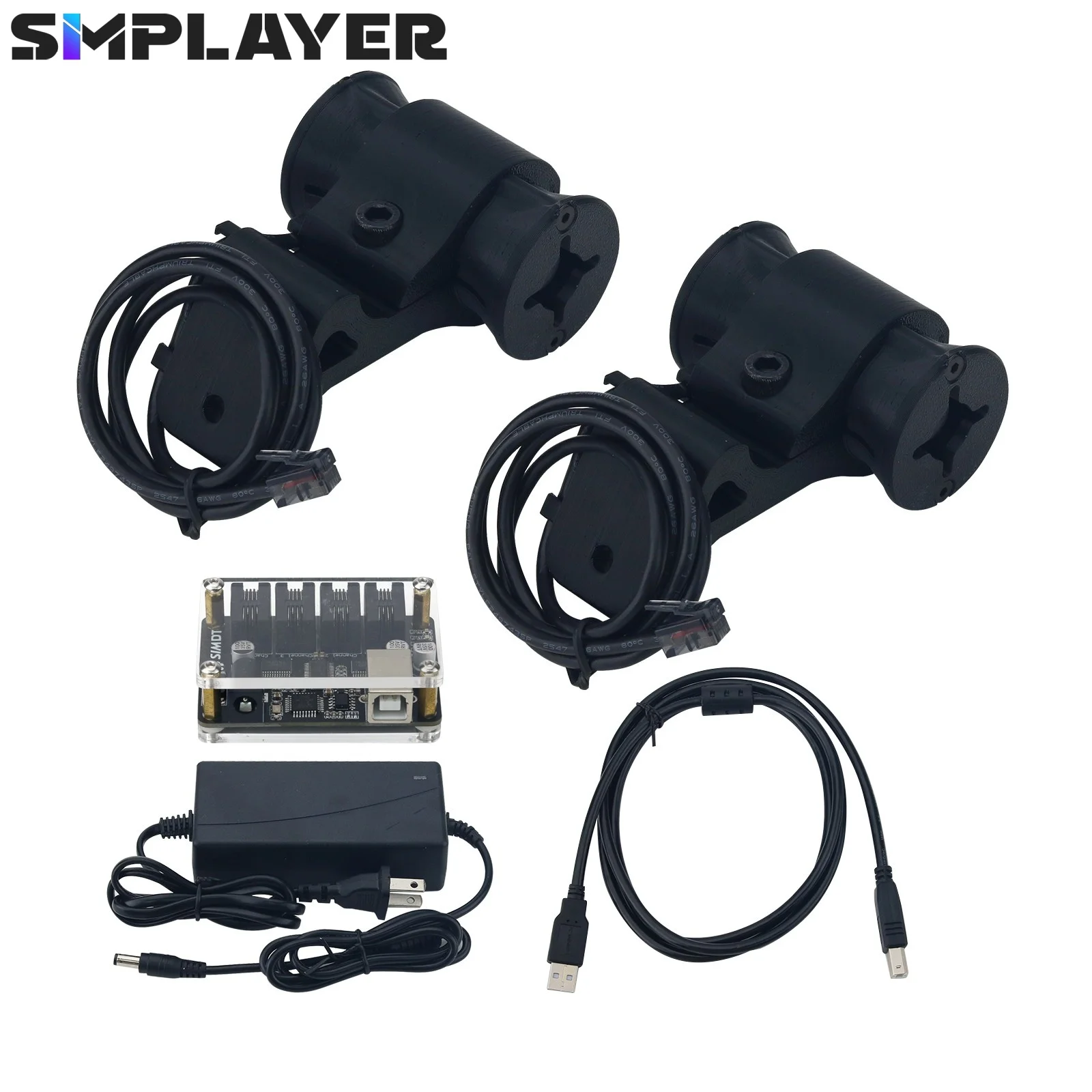 Simplayer Kit de vibrations noires de haute qualité pour pédale de simulateur RC pour accessoire de jeux de course FANATEC MOZA