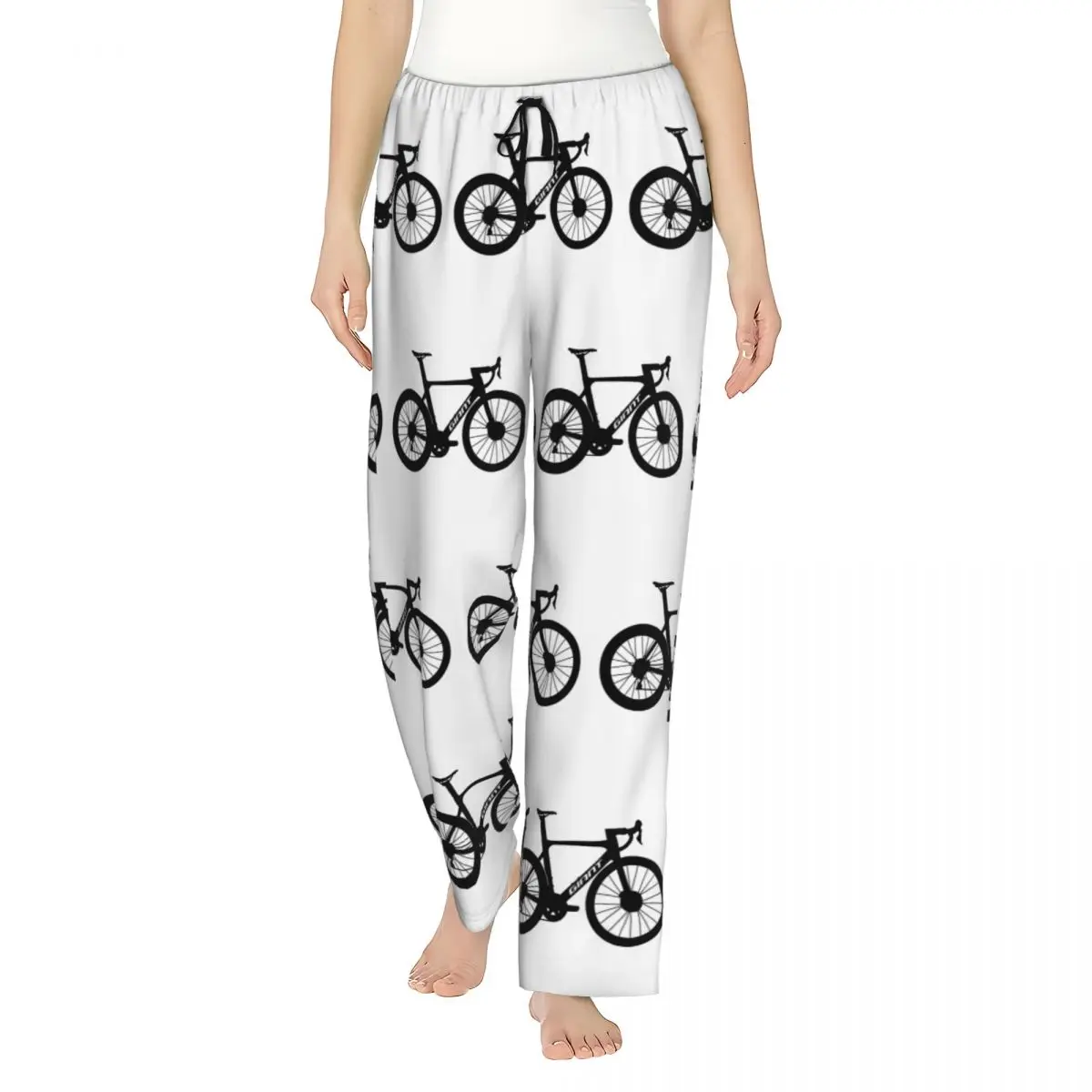 

Женские пижамные штаны Giant Propel с силуэтом шоссейного велосипеда на заказ, одежда для сна для сна с карманами