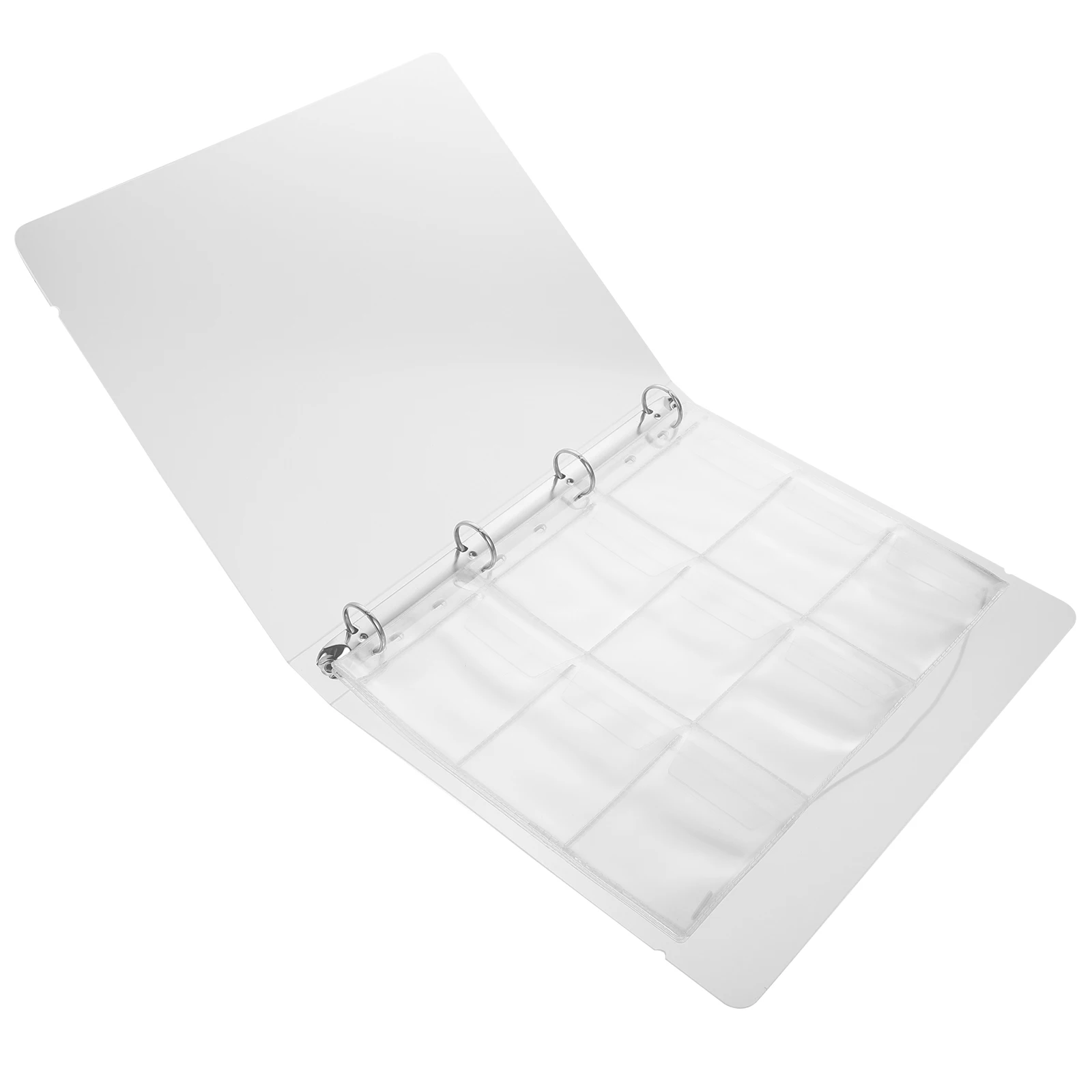 

Coin Badge ganizer Album 10 Pockets Clear Protector for Key Ring Collection Storage Book Pages Holder Reusable
