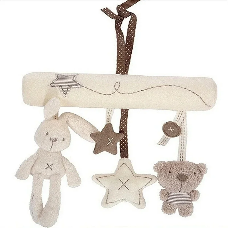 Tier Kaninchen Hängen Plüsch Twisted Kinderwagen Spielzeug Rassel Spirale Baby Spirale Bett Spielzeug Kawaii Weiche Stofftier Puppe für Kinder Frauen