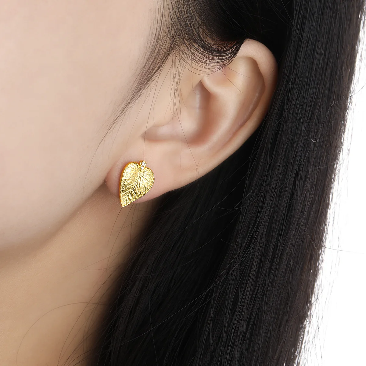 F.I.N.S الملمس الأصلي زركونيا ليف S925 فضة أقراط حساسة ثقب الأذن ترصيع هيبوالرجينيك غرامة مجوهرات #5