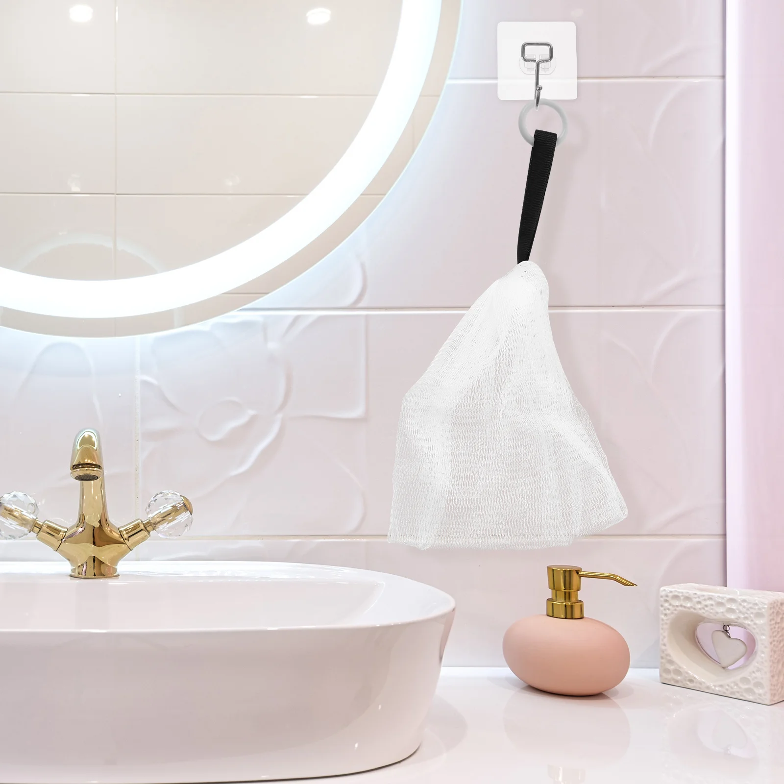 

20Pcs Durable Bathing Soap Bags Multicolor Mesh Pouches for Skin Health Perfect for Travel and Home Use with Drawstring