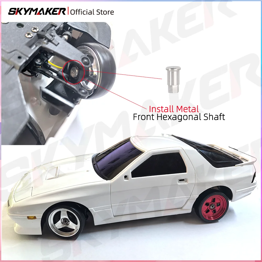 1/18 RC Car Metal Wheel Hub Tire for 1:18 LDRC LD1801 LD1802 LD1803 LD1804 RC Hard Drift Tire Upgrade Metal Parts 32mm For LDRC