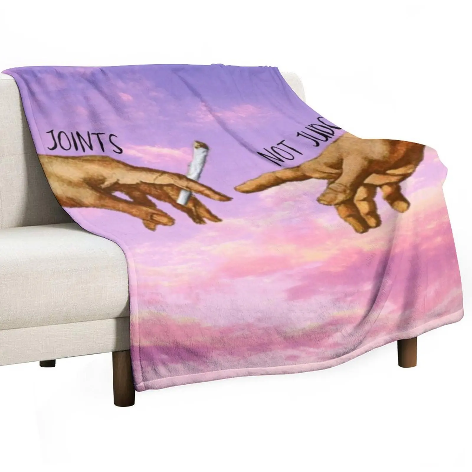 Pass Joints Not Judgement Throw Blanket valentine gift ideas Sofas Blankets