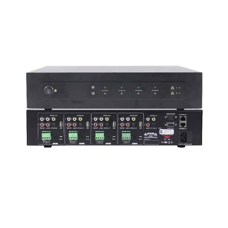 Smart Home/Hotel 8-Channel Amplifier Multi-Zone Multi-Audio 4-Zone Amplifier