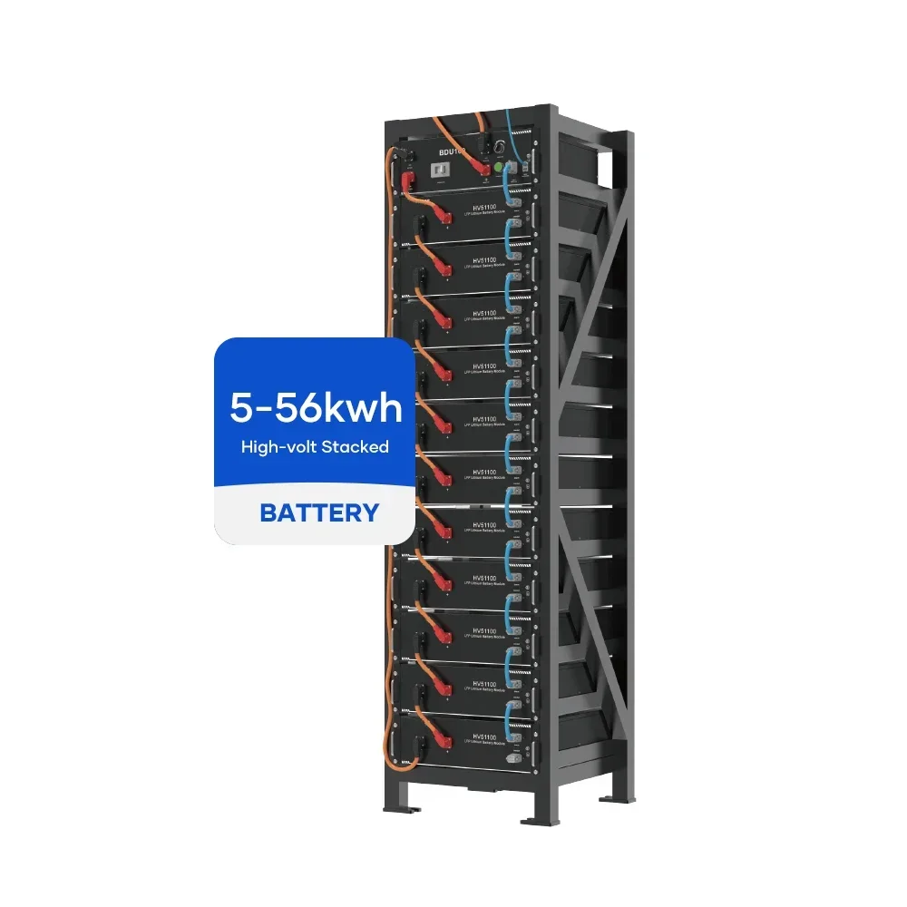 Energy Storage Battery 100Ah 200Ah 48V 51.2V HV4 Rack System Lifepo4 Solar Batteries up to 15 Units in Series