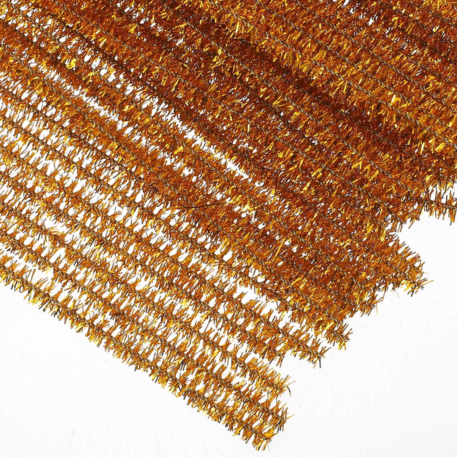 100Pcs Gold Sparkly Chenille Pipe Cleaners Stems for Crafts DIY Art Projects Creative Handicrafts Pipe Cleaning
