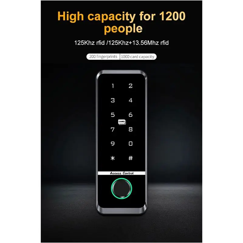 WIFI TUYA App Biometric Fingerprint Access Controller Keypad IP66 Parts Waterproof Standalone Door Access Control System(A)-Y41A