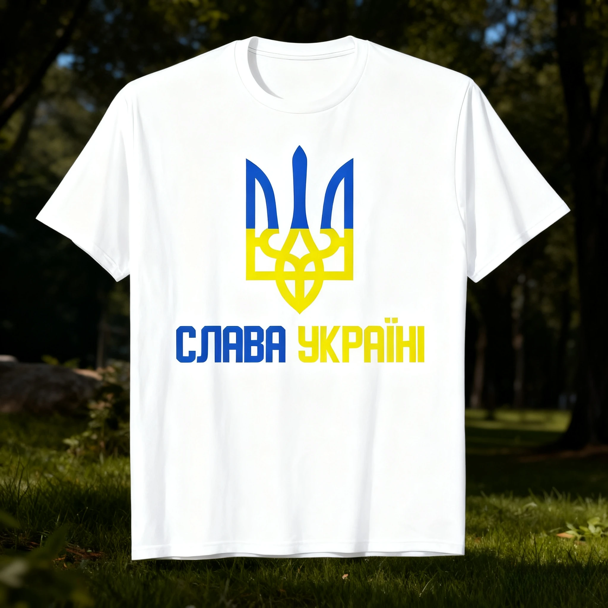 المجد الأوكراني سلافا أوكرانيا الشعار الوطني الأوكراني الرجال قصيرة الأكمام تي شيرت غير رسمي 100% القطن الجولة الرقبة الصيف الأسود