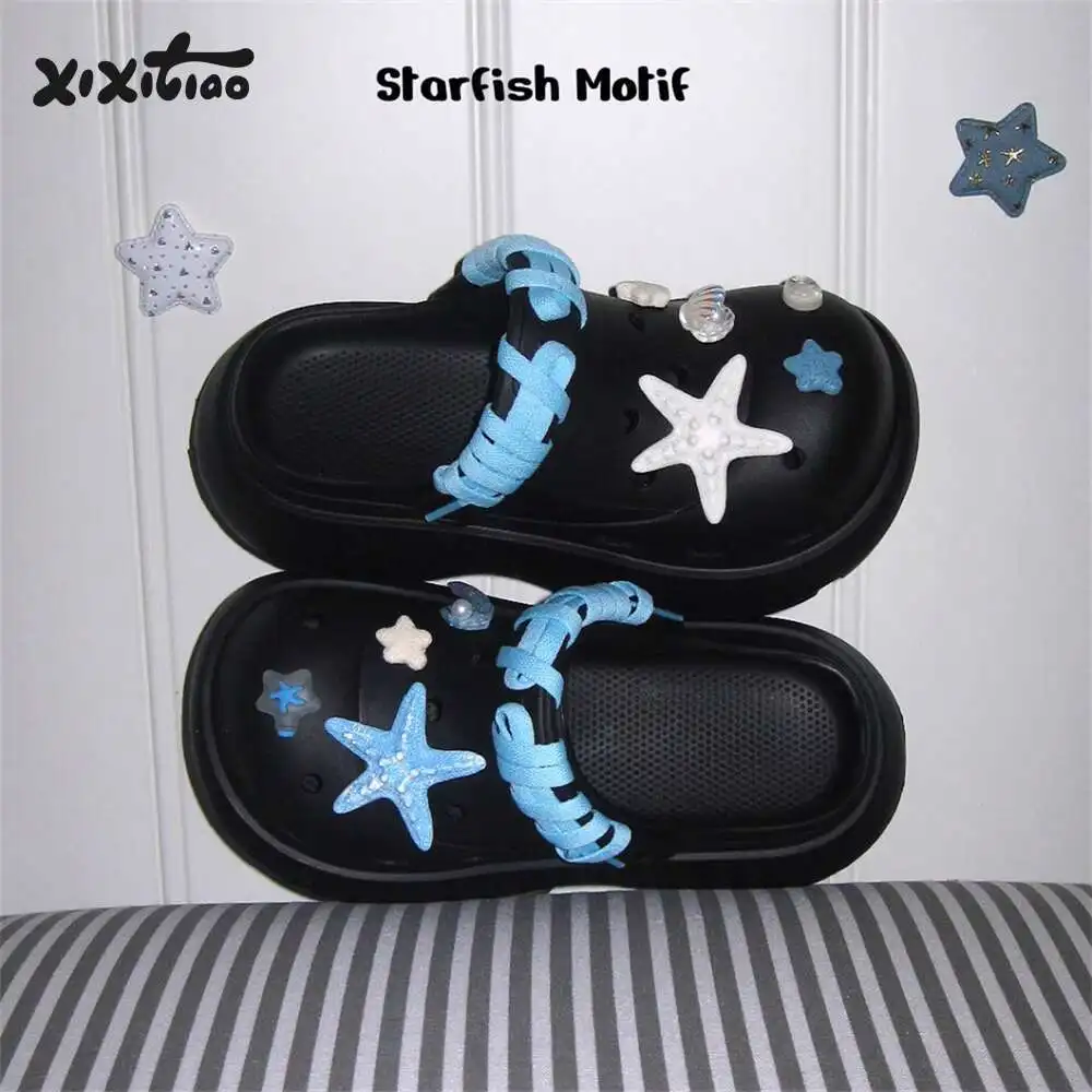 

Women Garden Shoes Beach Vacation Beach Sandals For Women DIY Starfish Shell Summer Outdoor Anti Slip Beach Sandals