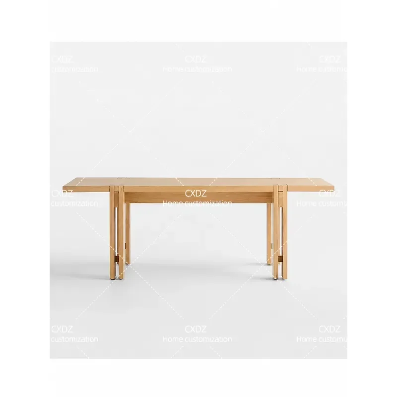 Medieval Style Wabi Sabi Solid Wood Dining Table Rectangular High End Desk Simple Household Table Premium Restaurant