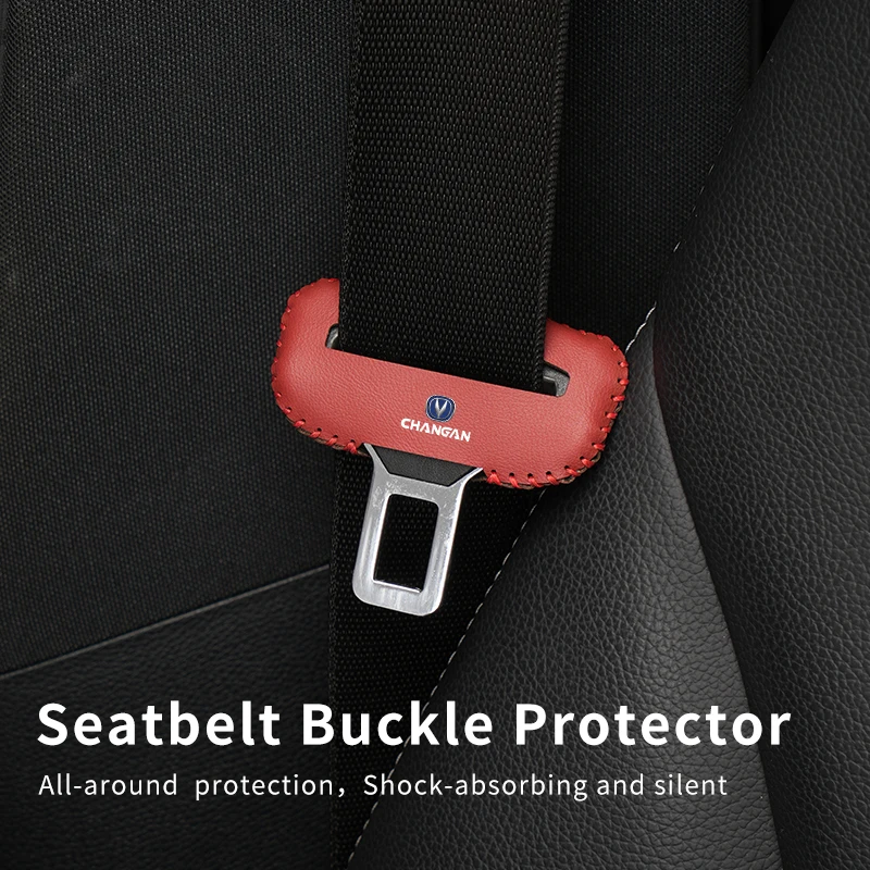 

Car Seatbelt Buckle Protector High-quality Leather Cover For Changan CS75 CS35 CS15 CS95 RAETON CX70 CS55 EADO CX20 CS15EV