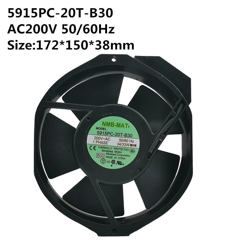 

Original 5915PC-20T-B30 200V 34/33W 17cm 17238 industrial inverter aluminum frame AC fan