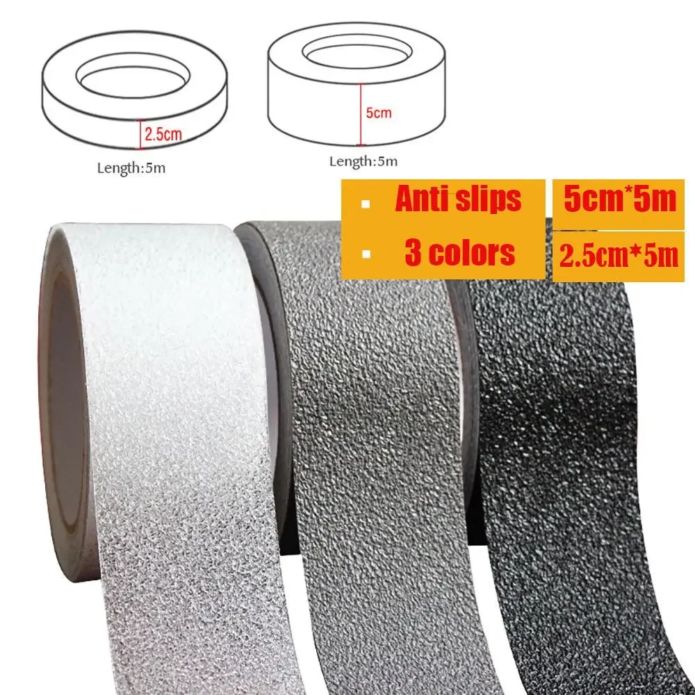 5M Anti-Slip Tape Outdoor Anti Slip Stickers High Friction Non Slip Traction Tape Abrasive Adhesive for Stairs Safety Tread Step