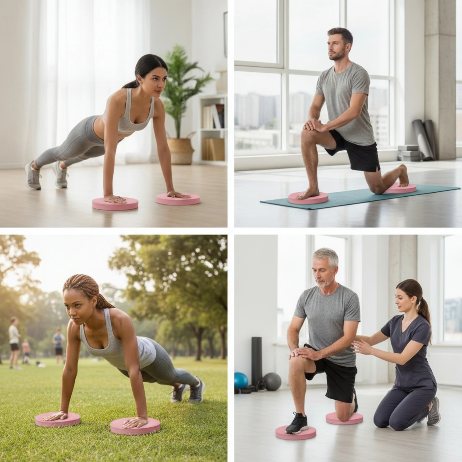 Workout Cushions with Textured Surface Padded Exercise Cushion Fitness Knee Pads Long-Lasting Fitness Elbow Pad Low-Profile