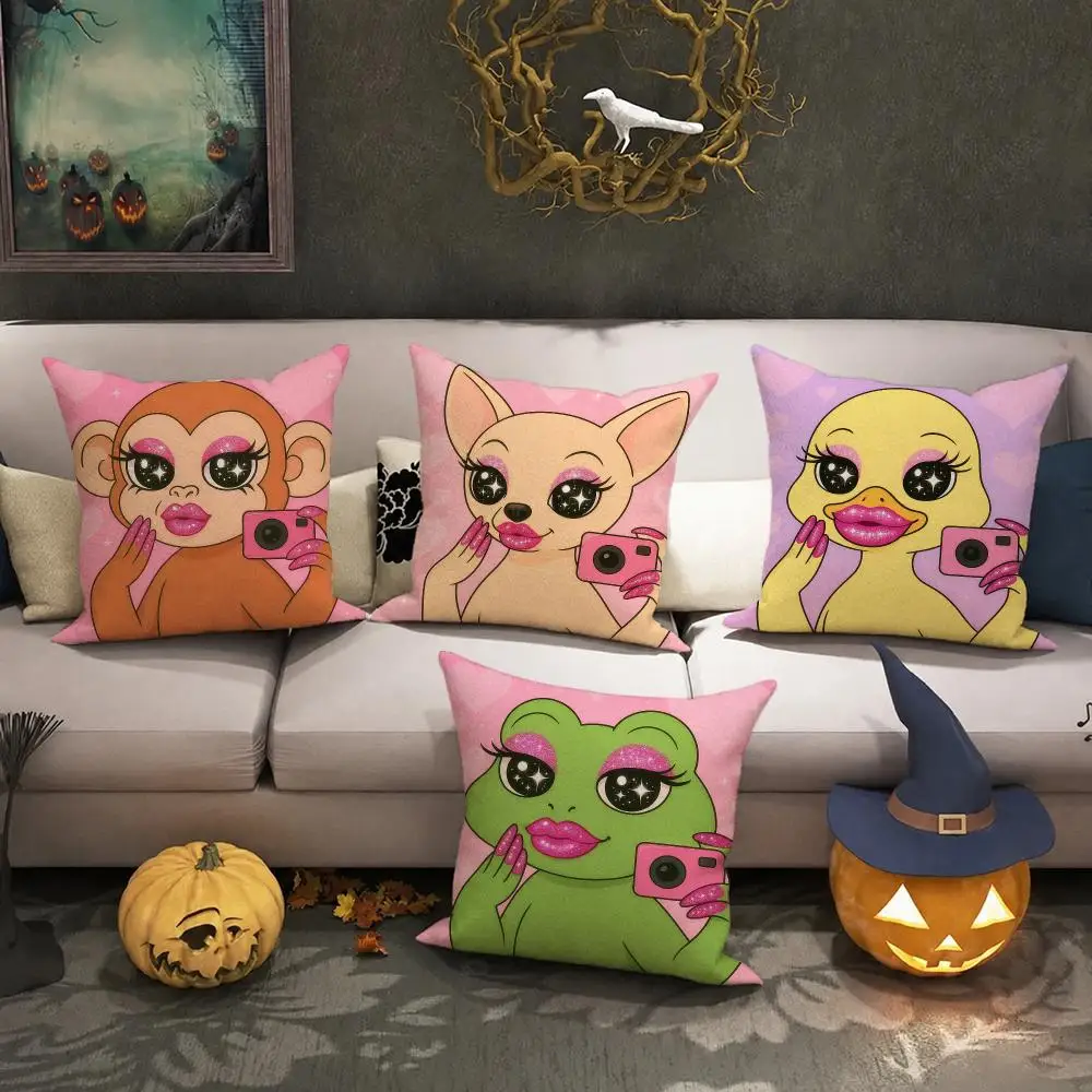 Cute Animals Cushion Cover Halloween decoration trick or treat cushion cover, ghost, pumpkin head, bat decoration