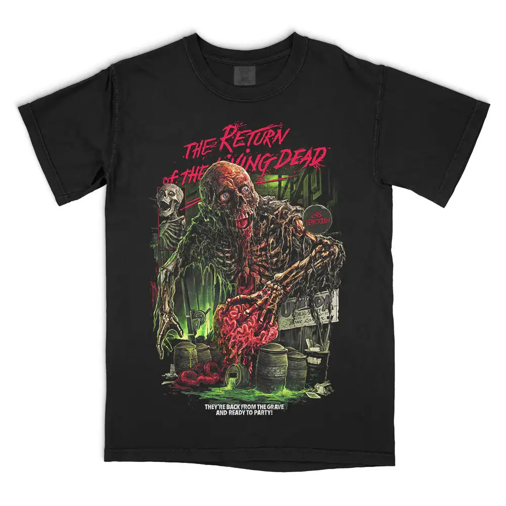 Return Of The Living Dead Brain Damage Unisex Tee - Zombie Horror Dark Humor Graphic Shirt