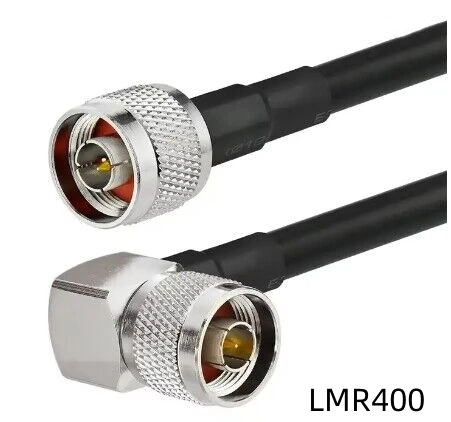 LMR-400 N Male to N Male plug right angle Connector LMR400 Cable Extension Jumper Pigtail  WIFI Antenna