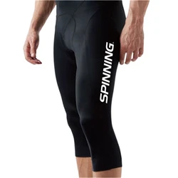 Spinning Cycling Bib Knickers, White Strap, Short MTB Pants, Cropped Bicycle Pants, Road Bicycle Sport Tights, Gel Pad Pants