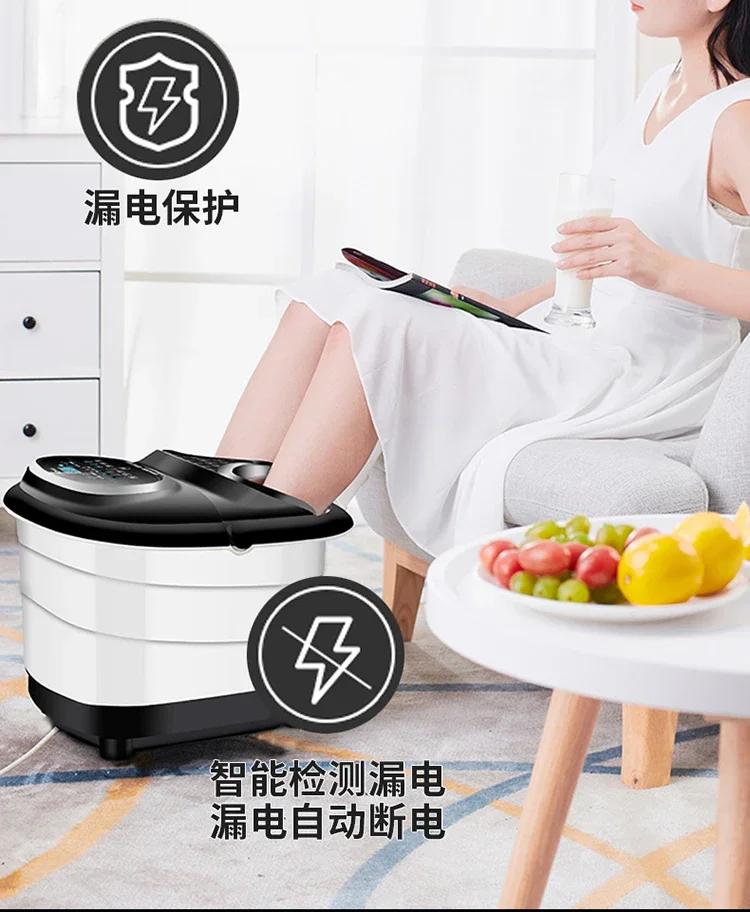 

Усовершенствованная электрическая раковина для замачивания ног 220 В с функцией нагрева, контролем температуры и автоматическим массажем для домашнего использования переменного тока