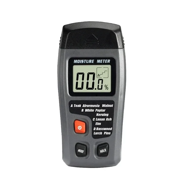 Wood Moisture Meter Digital Pin Tester 0.1% Resolution Large LCD Hold Function for 100 Wood Species Timber Firewood