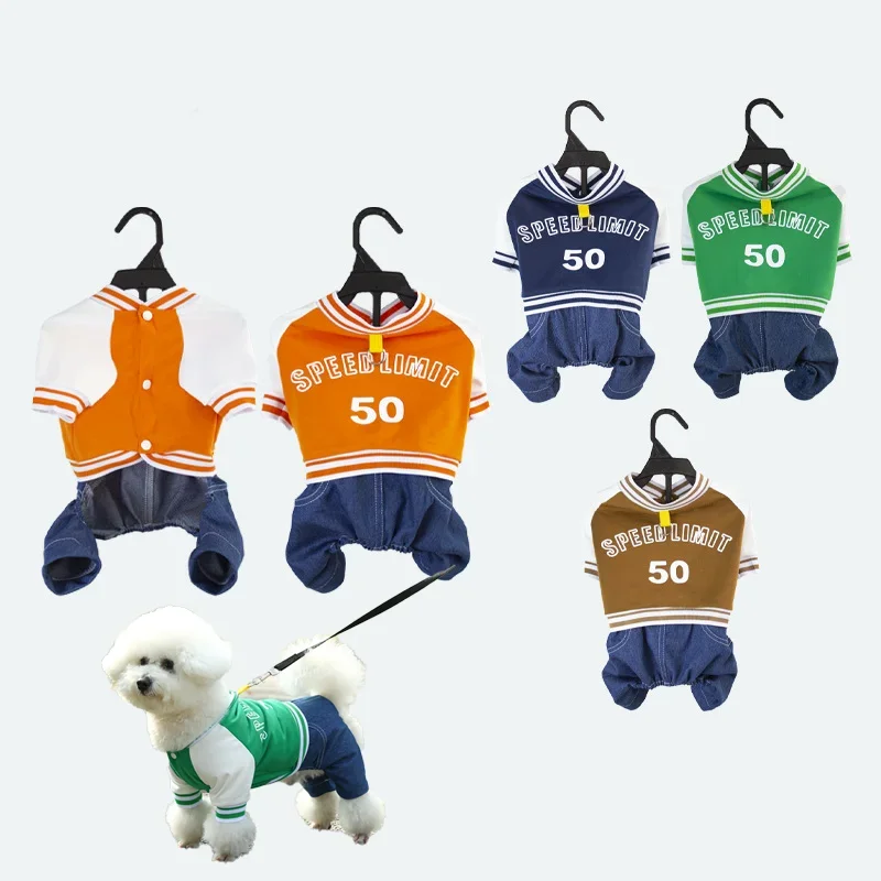 

Dog Baseball Jumpsuit, A Soft And Comfortable Pet Jacket, Stylish Pet Clothing Suitable For Small And Medium Breeds